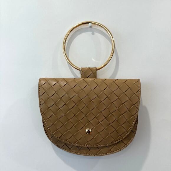 Anthropologie Handbags - Melie Bianco Felix Gold Ring Top Handle Bag NWT